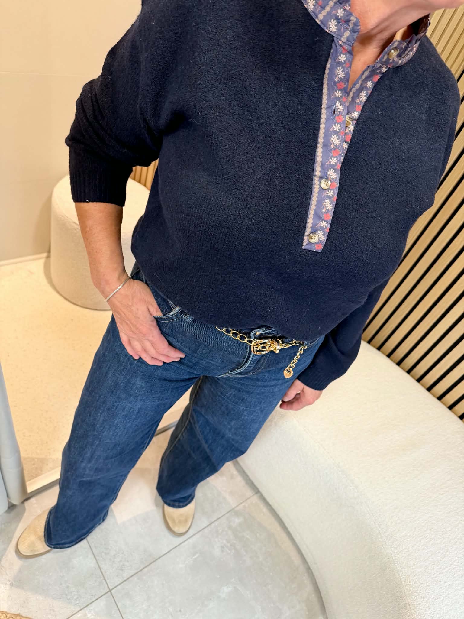 Pull Jeanne - Bleu marine – Image 2