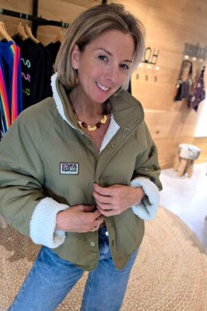 Veste réversible Amélie - Kaki