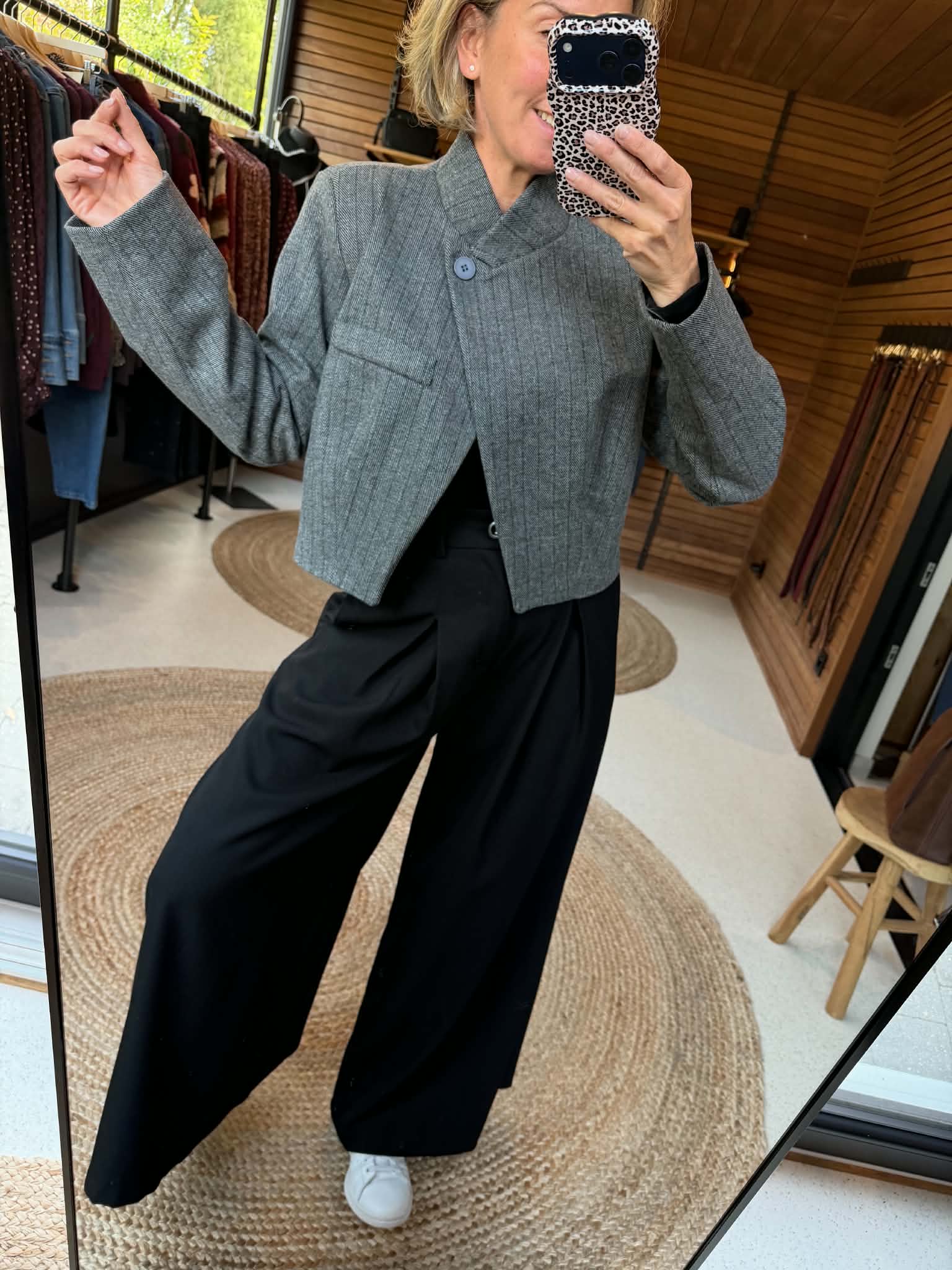 Blazer épais - Gris – Image 4