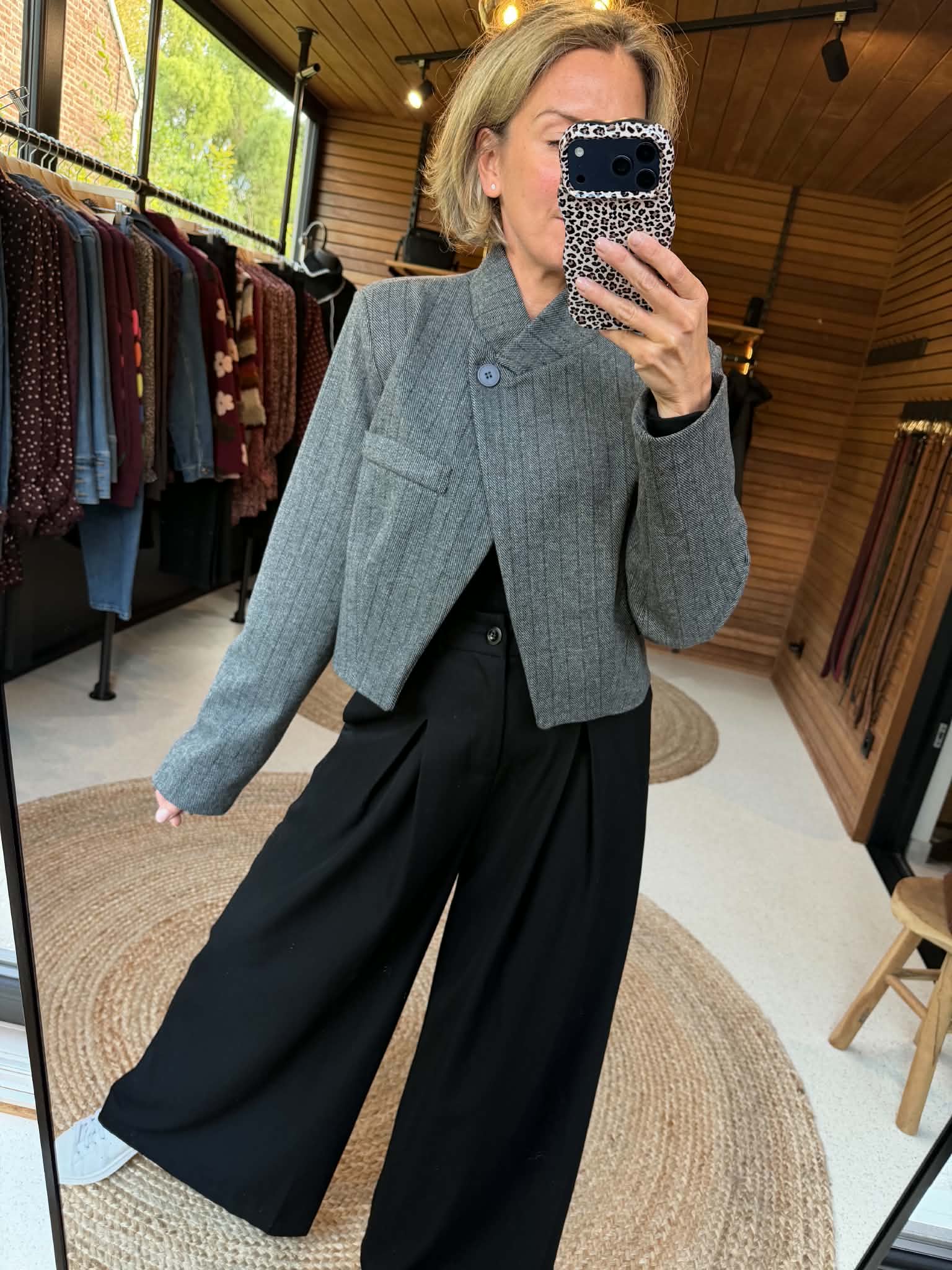 Blazer épais - Gris – Image 2