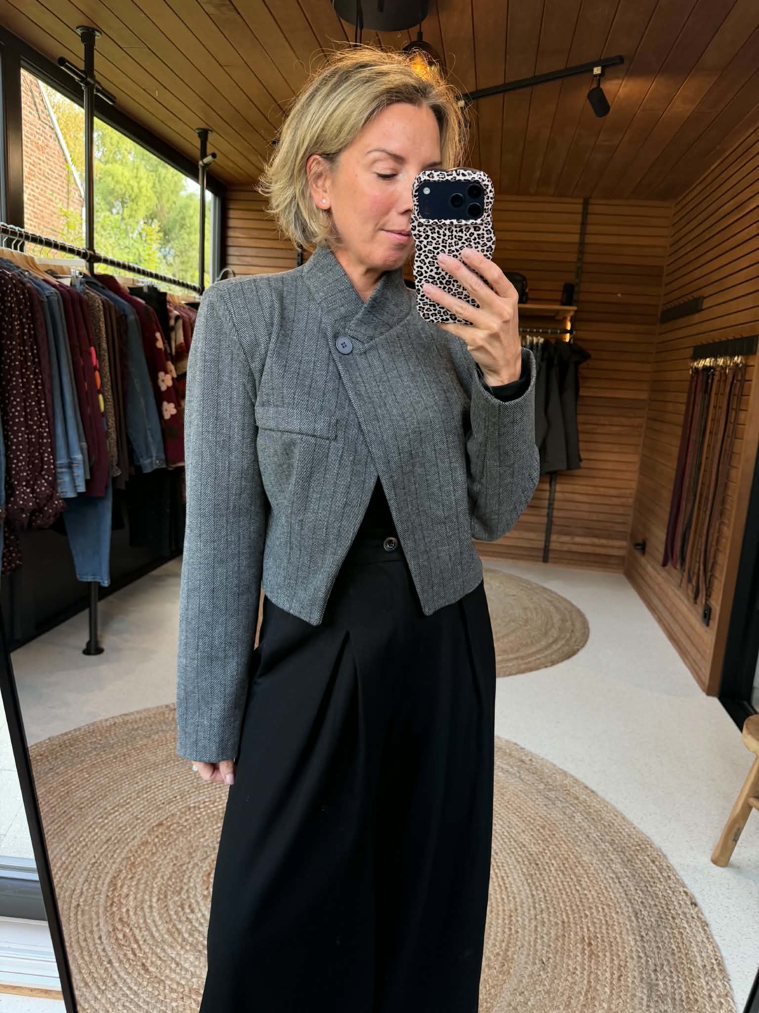 Blazer épais - Gris – Image 3