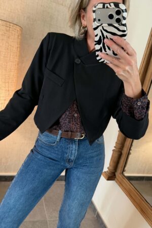 Blazer court Lexie - Chocolat