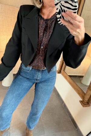 Blazer court Lexie - Noir