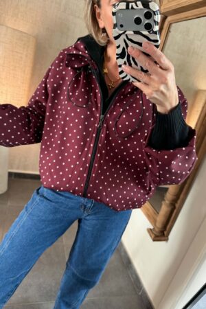 Parka à pois - Prune