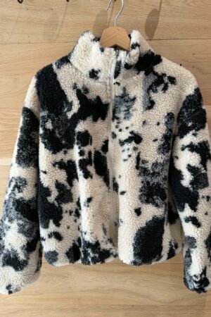 Polaire zippé Beige/Noir