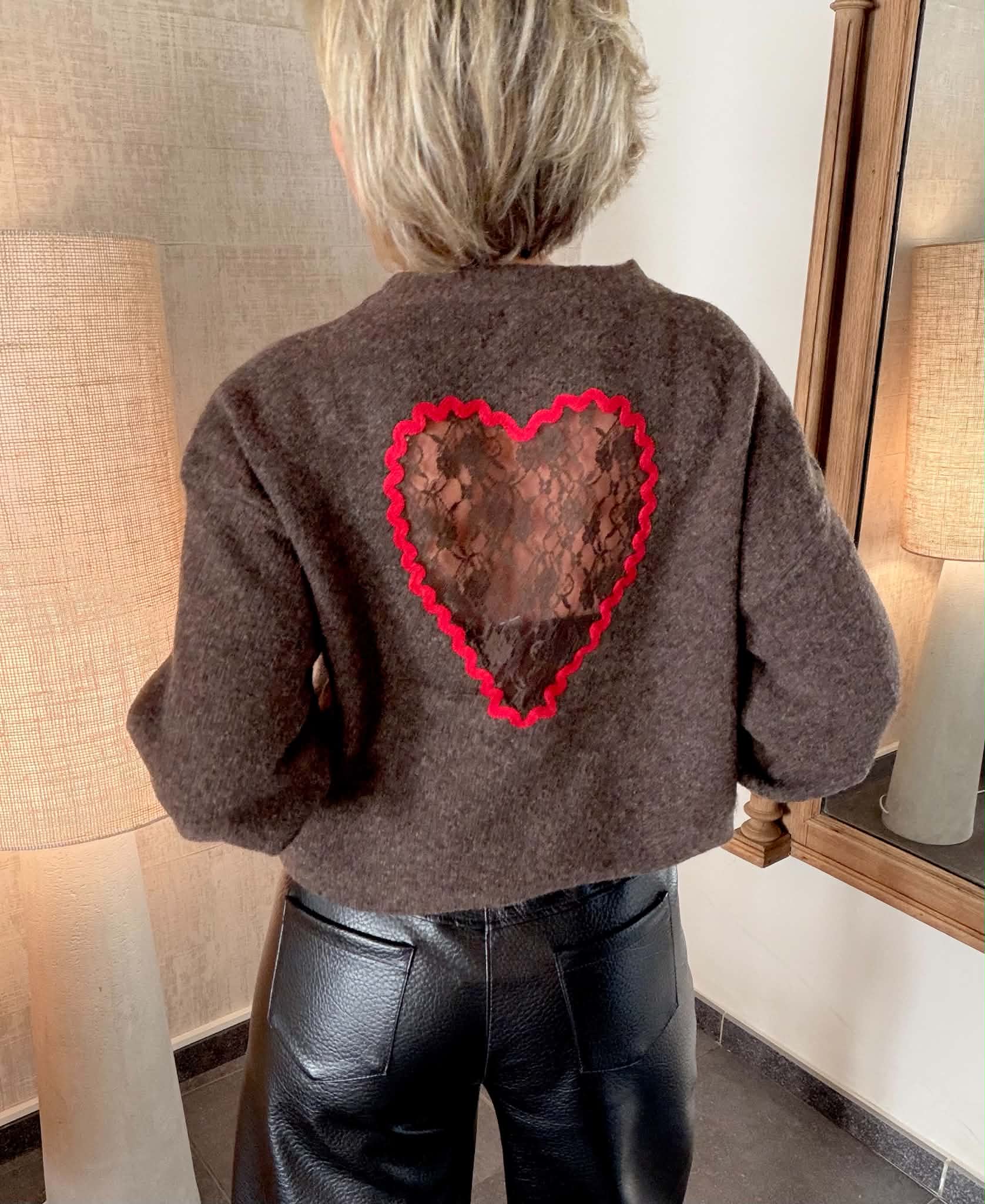 Pull Heart - Marron