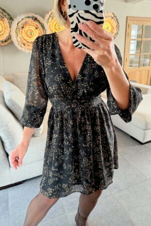 Robe Hortensia - Noir